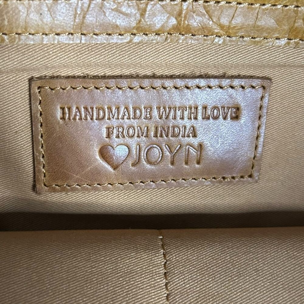 Handmade Recycled Leather Large Floral Tote Bag by Joyn - Picture 5 of 7